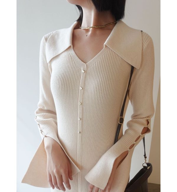 LAGUNAMOON「ビックカラーメタルボタンワンピース」|ワンピース|