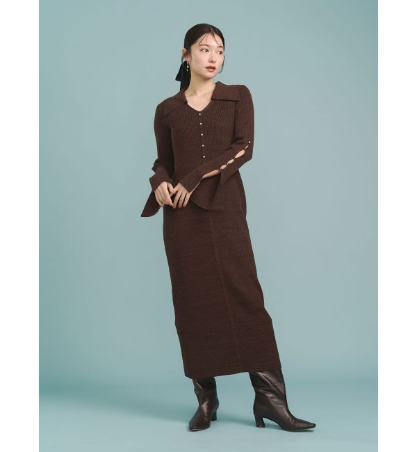 LAGUNAMOON「ビックカラーメタルボタンワンピース」|ワンピース|