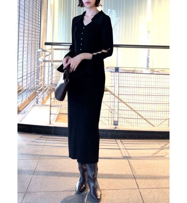 LAGUNAMOON「ビックカラーメタルボタンワンピース」|ワンピース|