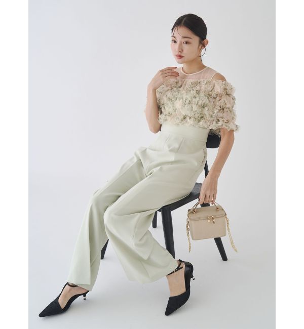 LAGUNAMOON「LADYチュールオフショルパンツドレス」|ドレス|