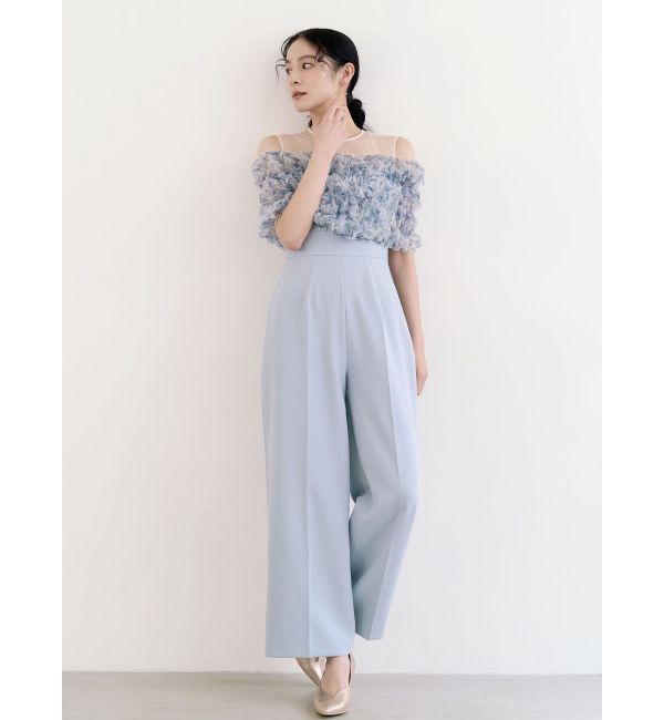 LAGUNAMOON「LADYチュールオフショルパンツドレス」|ドレス|