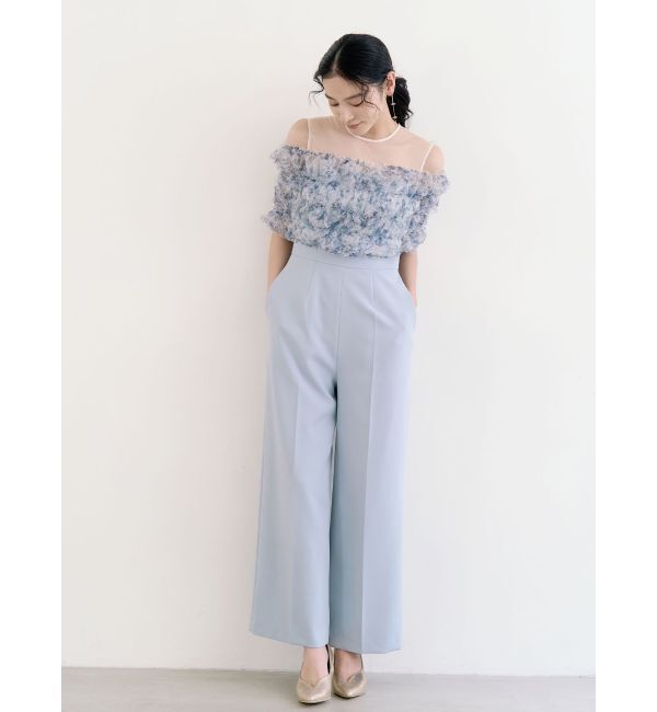 LAGUNAMOON「LADYチュールオフショルパンツドレス」|ドレス|