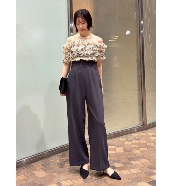 LAGUNAMOON「LADYチュールオフショルパンツドレス」|ドレス|