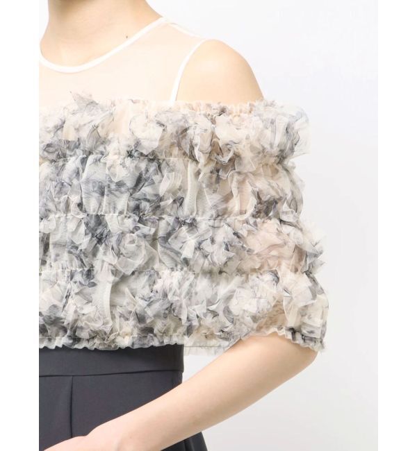 LAGUNAMOON「LADYチュールオフショルパンツドレス」|ドレス|