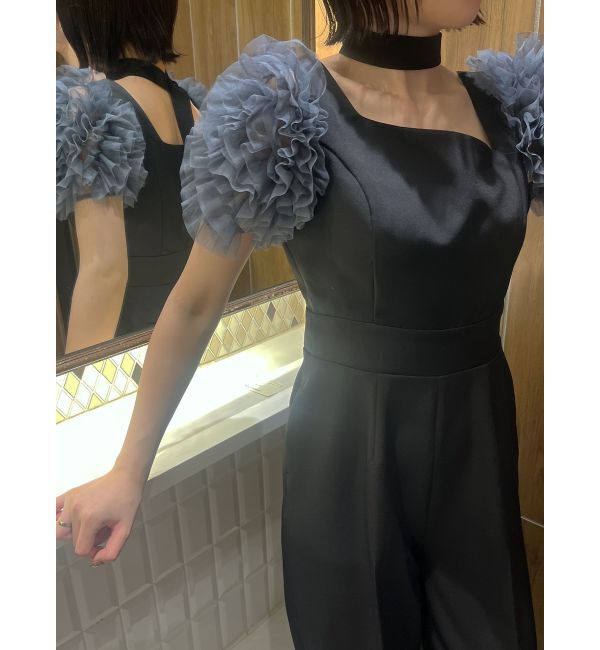 LAGUNAMOON「【ソンイさんコラボ】LADYチュールショルダーパンツドレス」|ドレス|