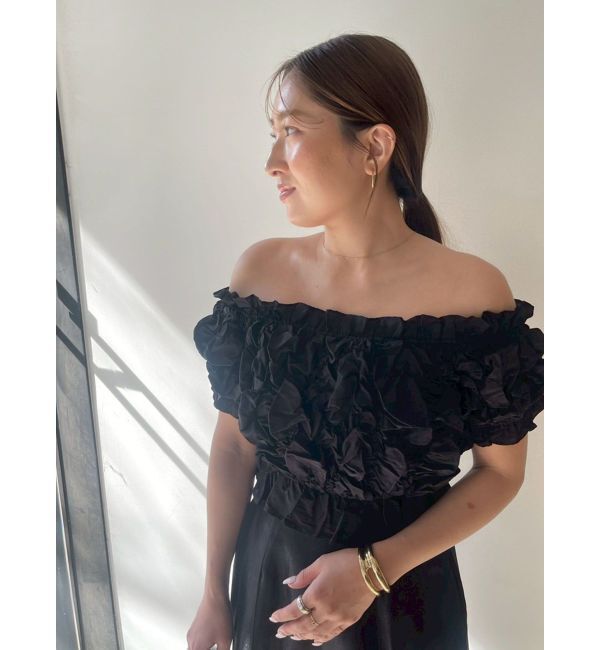 LAGUNAMOON「LADYシャーリングブラウスパンツドレス」|ドレス|