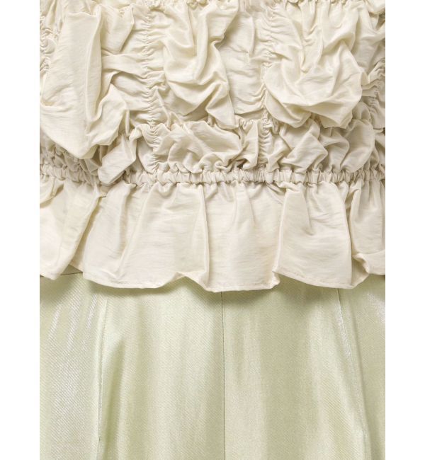 LAGUNAMOON「LADYシャーリングブラウスパンツドレス」|ドレス|