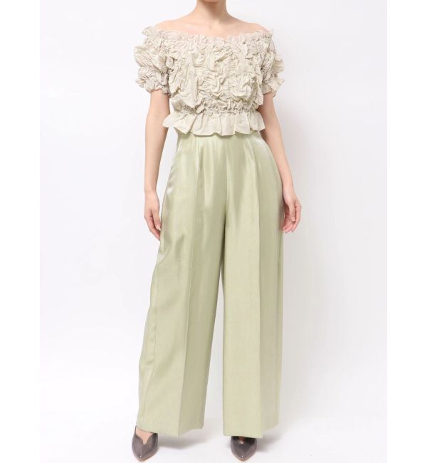 LAGUNAMOON「LADYシャーリングブラウスパンツドレス」|ドレス|