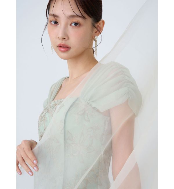 LAGUNAMOON「LADYラメフェザーエンブロイダリードレス」|ワンピース|