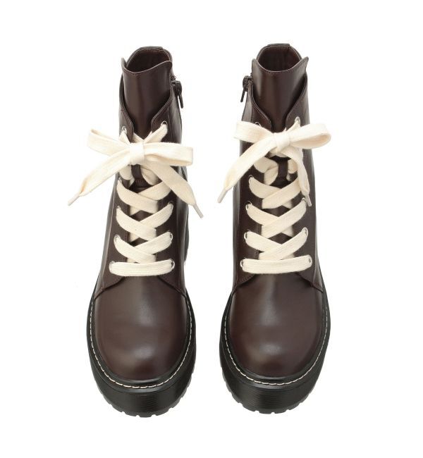 EVRIS「ワイドストリングインソールミドルブーツ」|ショートブーツ|