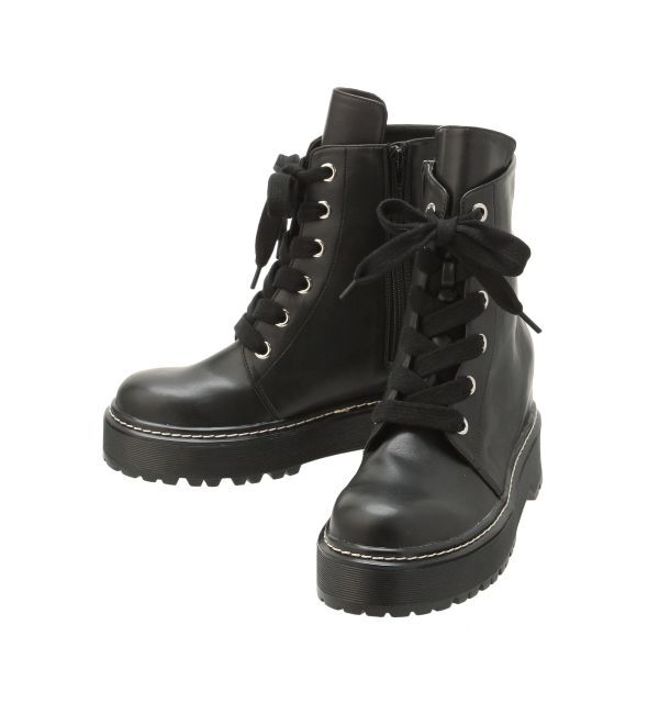 EVRIS「ワイドストリングインソールミドルブーツ」|ショートブーツ|