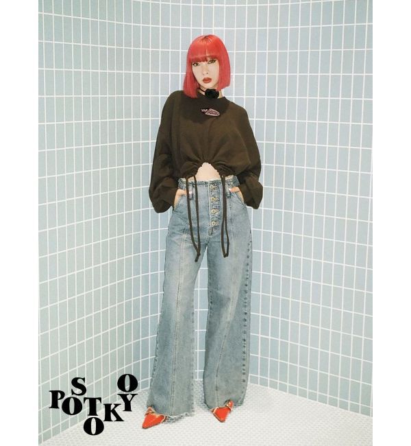 jouetie「【Something &times;PosTokyo】BELTLESS WIDE DENIM」|デニム|