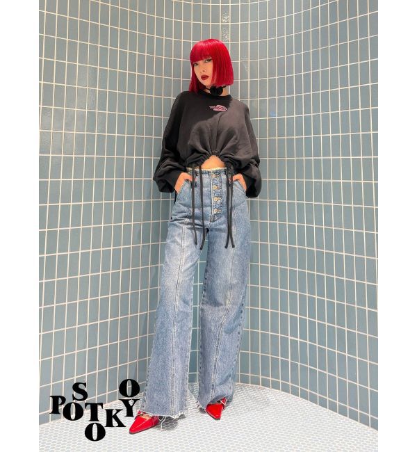 jouetie「【Something &times;PosTokyo】BELTLESS WIDE DENIM」|デニム|