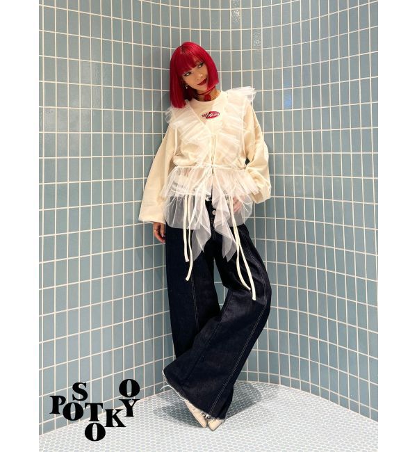 jouetie「【Something &times;PosTokyo】BELTLESS WIDE DENIM」|デニム|