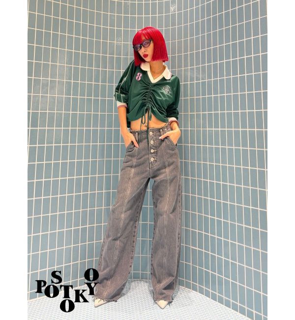jouetie「【Something &times;PosTokyo】BELTLESS WIDE DENIM」|デニム|