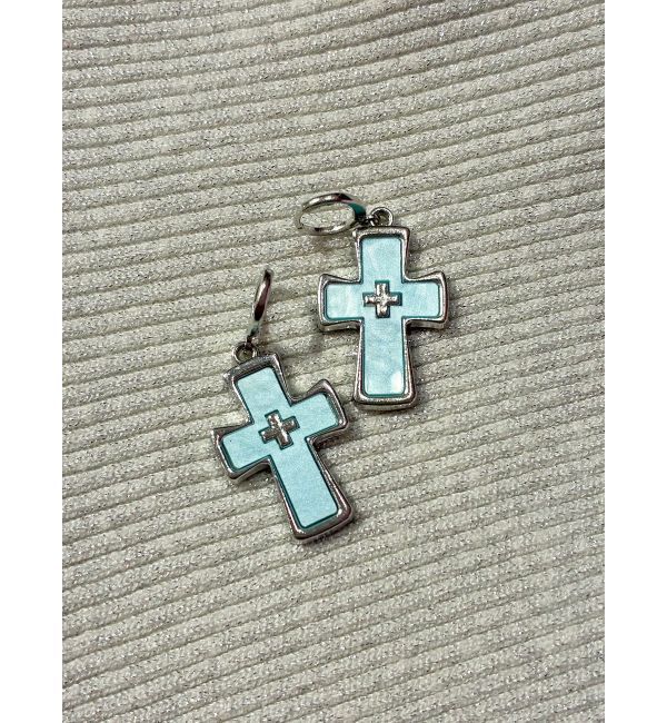 jouetie「クロスモチーフピアス」|ピアス|ブルー