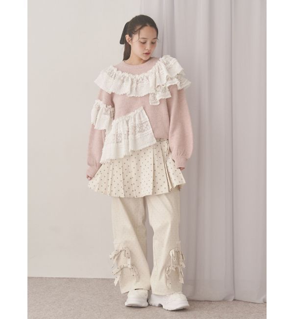 merry jenny「frill frill knit tops」|ニット・セーター|