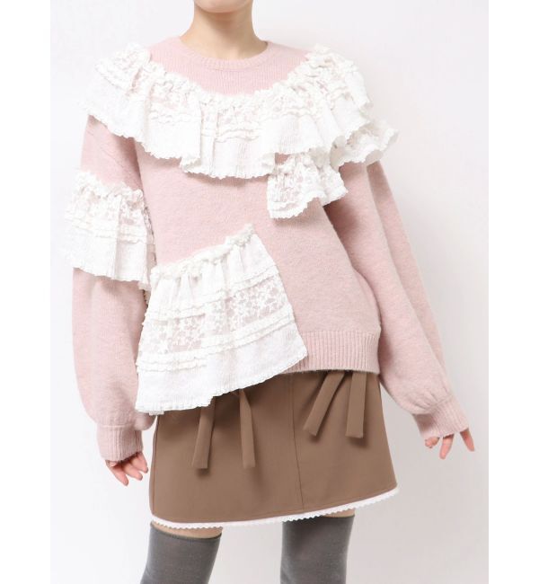 merry jenny「frill frill knit tops」|ニット・セーター|