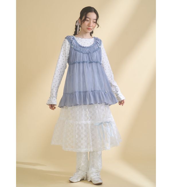 merry jenny「シアーギャザーチュニック」|シャツ・ブラウス|