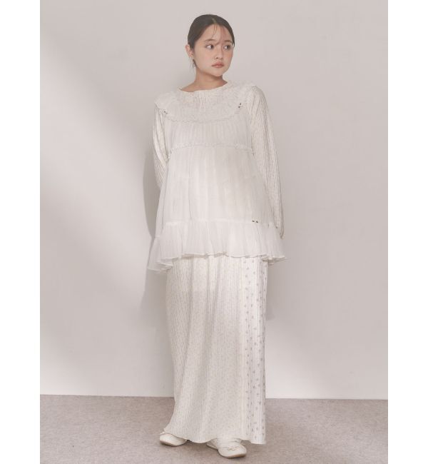 merry jenny「シアーギャザーチュニック」|シャツ・ブラウス|