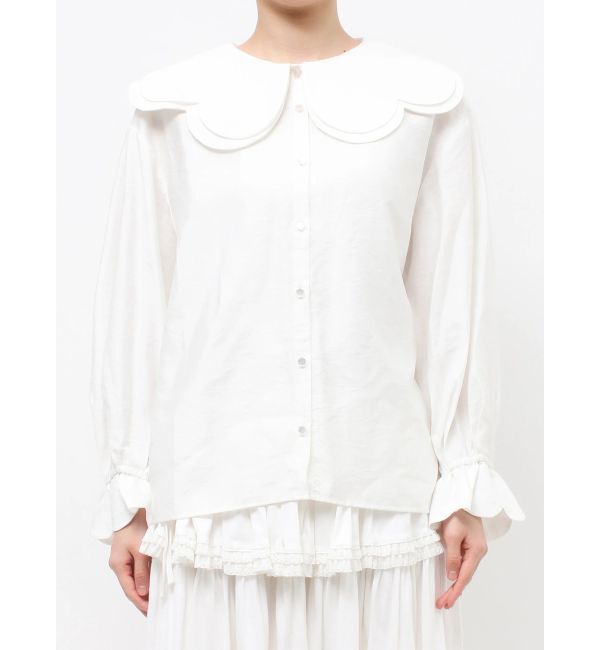 merry jenny「おはなスカラップブラウス」|シャツ・ブラウス|