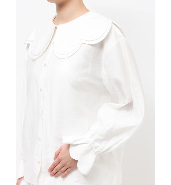 merry jenny「おはなスカラップブラウス」|シャツ・ブラウス|