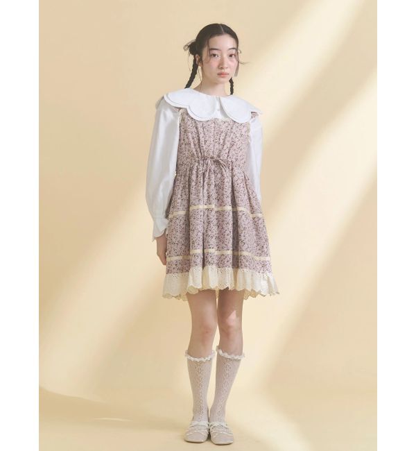 merry jenny「おはなスカラップブラウス」|シャツ・ブラウス|