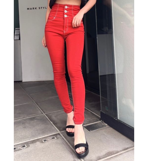 GYDA「ハイウエストボタンカラーパンツ」|その他|