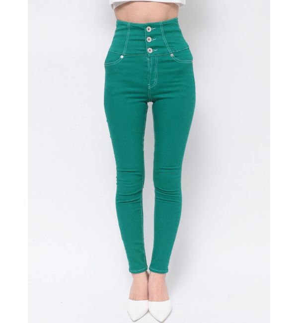 GYDA「ハイウエストボタンカラーパンツ」|その他|