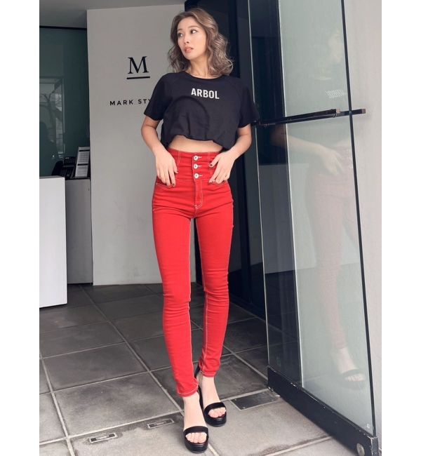 GYDA「ハイウエストボタンカラーパンツ」|その他|