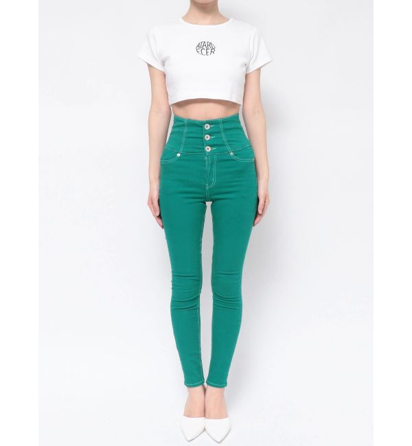 GYDA「ハイウエストボタンカラーパンツ」|その他|