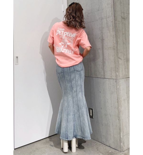 GYDA「ハイウエストバックルベルトデザインマーメイドスカート」|スカート|