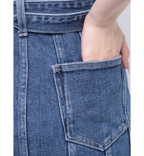 GYDA「ハイウエストバックルベルトデザインマーメイドスカート」|スカート|