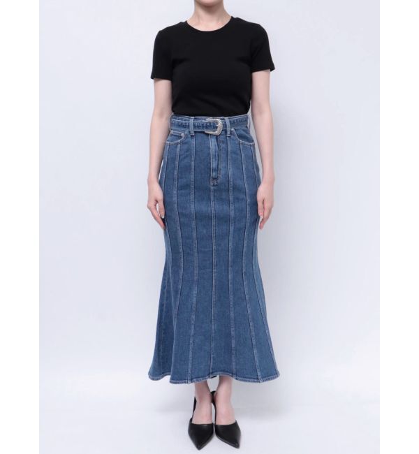 GYDA「ハイウエストバックルベルトデザインマーメイドスカート」|スカート|