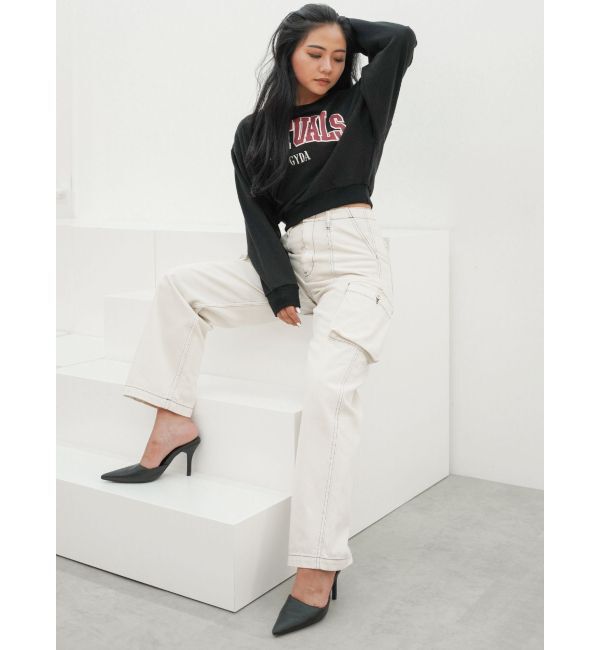 GYDA「MUTUALSショートスウェットトップス」|スウェット・ジャージ|