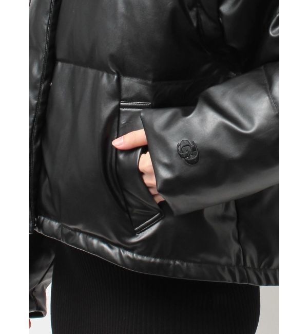 GYDA「2WAYフェイクレザーミドル丈ダウンコート」|ダウン|