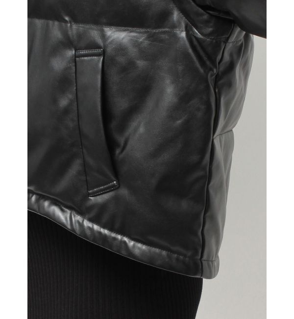 GYDA「2WAYフェイクレザーミドル丈ダウンコート」|ダウン|