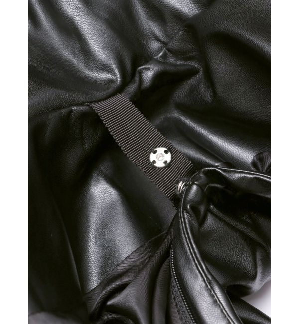 GYDA「2WAYフェイクレザーミドル丈ダウンコート」|ダウン|