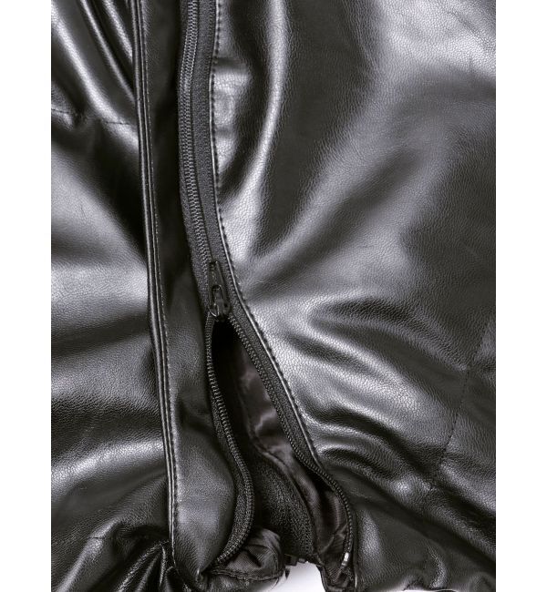 GYDA「2WAYフェイクレザーミドル丈ダウンコート」|ダウン|