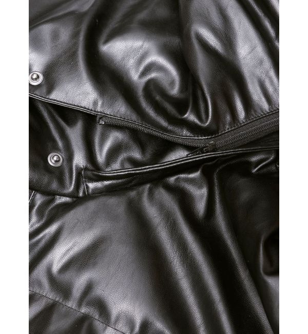 GYDA「2WAYフェイクレザーミドル丈ダウンコート」|ダウン|