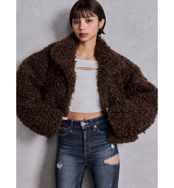 GYDA「プードルフェイクファーコート」|ダウン|