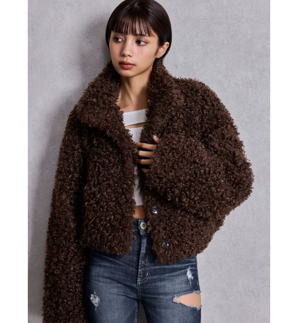 GYDA「プードルフェイクファーコート」|ダウン|