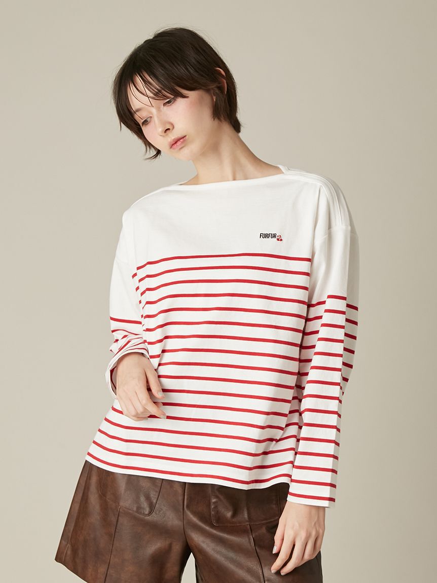 FURFUR「バスクボーダーロングスリーブTシャツ」|Tシャツ・カットソー|