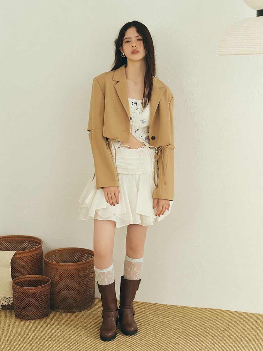 FURFUR「ロゴ刺繍バンドゥブラトップ」|インナー|