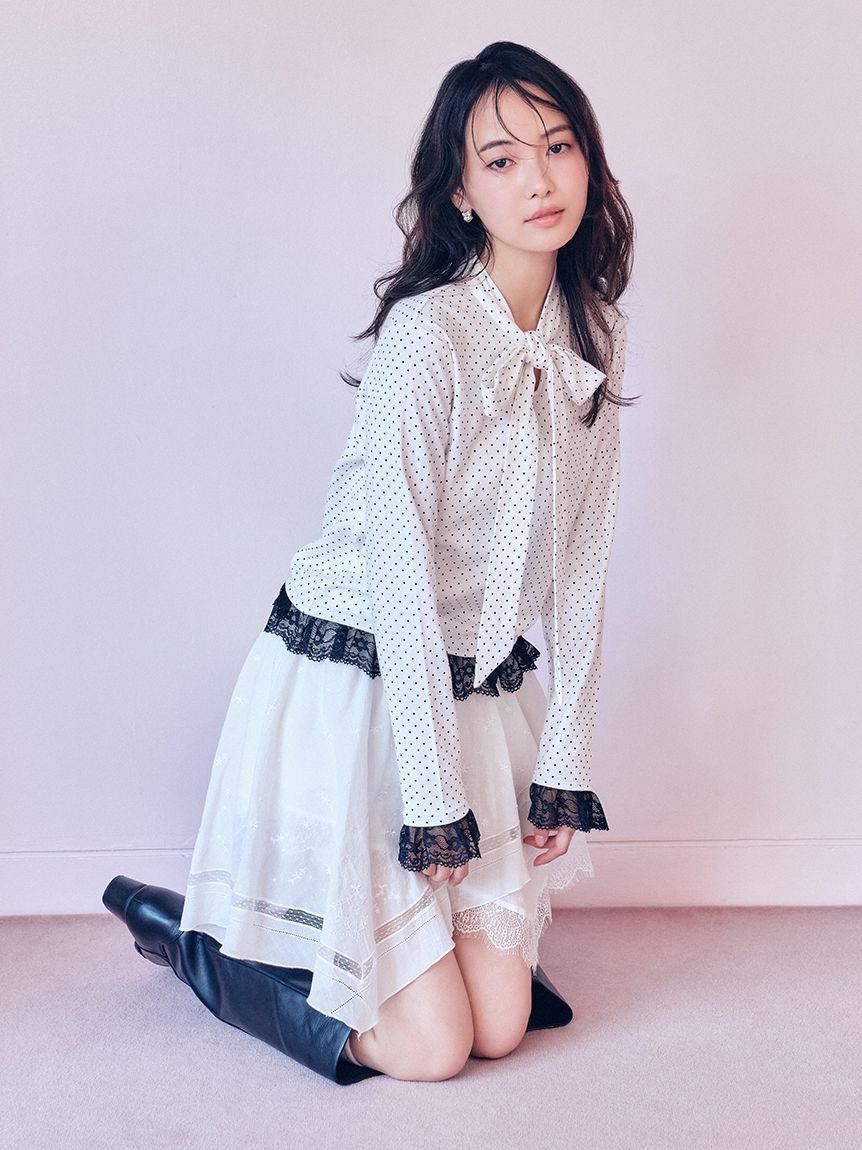 FURFUR「ハンカチ刺繍スカショーパン」|キュロット|