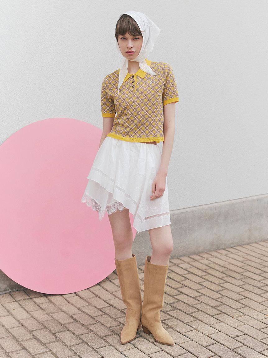 FURFUR「ハンカチ刺繍スカショーパン」|キュロット|