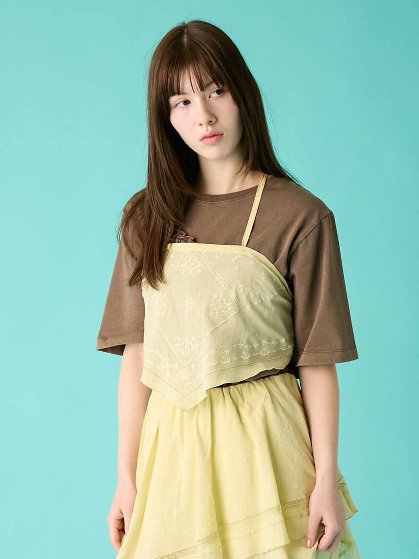 FURFUR「ハンカチ刺繍マルチウェイキャミソール」|キャミソール|