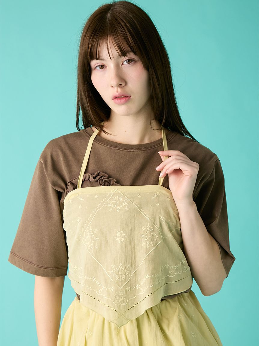 FURFUR「ハンカチ刺繍マルチウェイキャミソール」|キャミソール|LIME