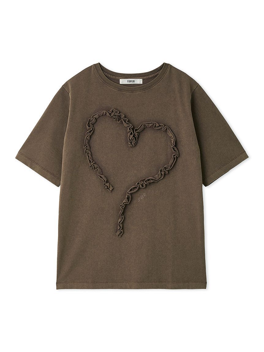 FURFUR「フリルハートモチーフTシャツ」|Tシャツ・カットソー|