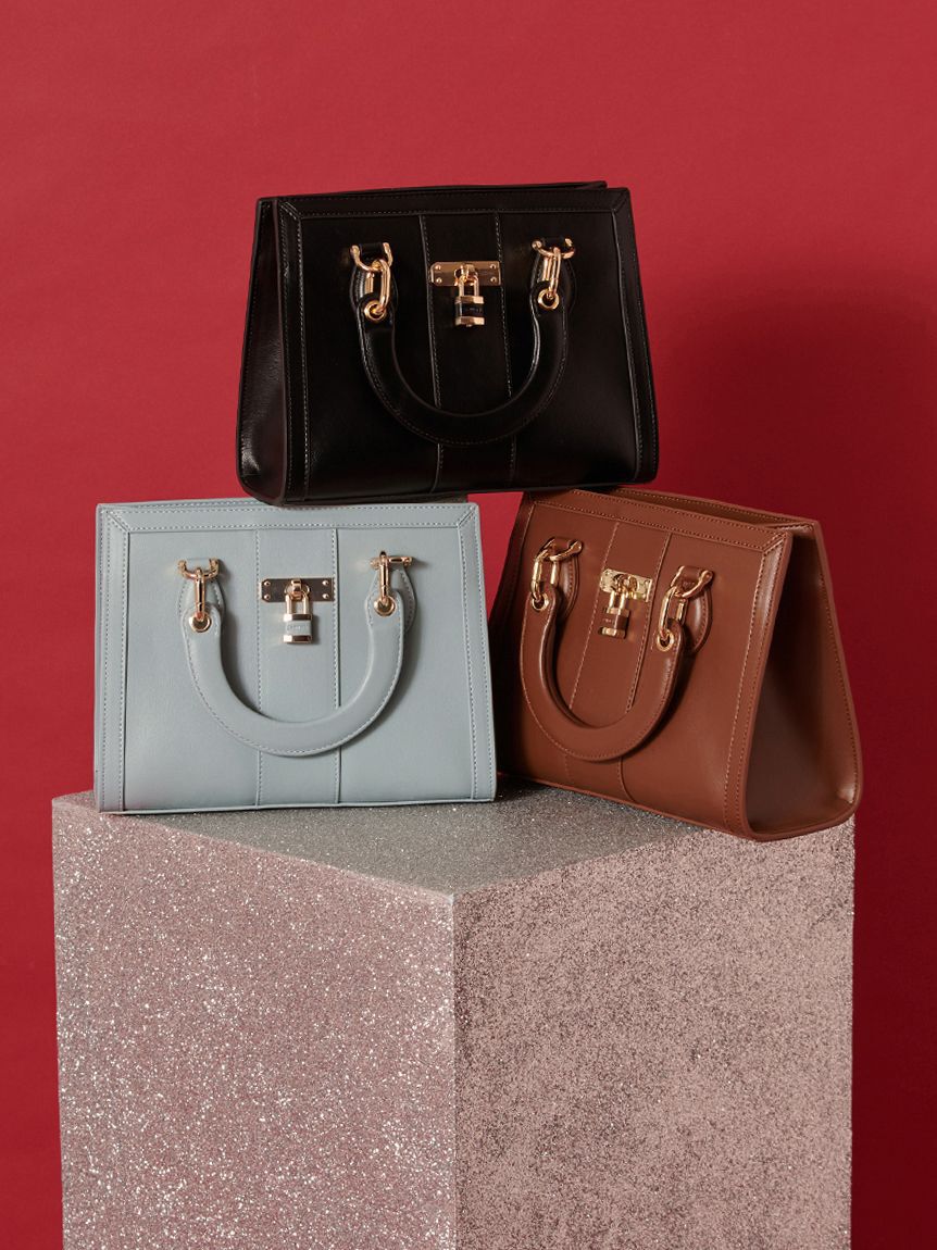 SNIDEL「スクエアパッドロックバッグ」|ハンドバッグ|